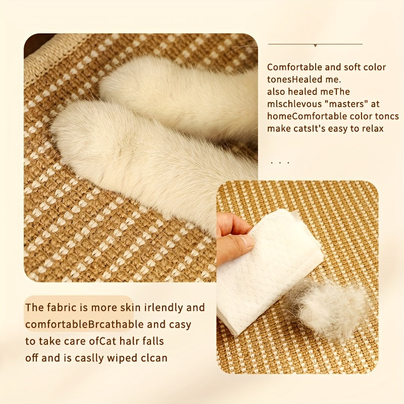 1pc Whisker Wonders 대형 시설 고양이 스크래처 하이킹 - 실내 고양이용 미리 조립된 리넨 라운지 의자, 내구성 있는 스크래칭 패드 및 고양이 가구, 대형 고양이에게 이상적인 휴식 공간No.3229