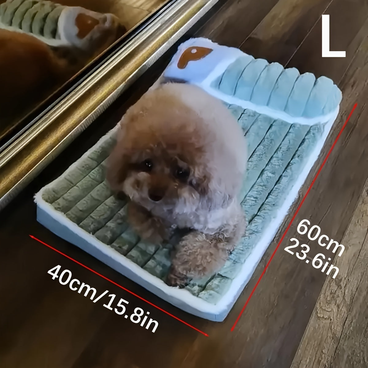 개 침대 애완 동물 침대 목 베개 및 미끄럼 방지 바닥이 있는 부드러운 플러시 개 매트, 대형, 중형 및 소형견에 적합No.3315