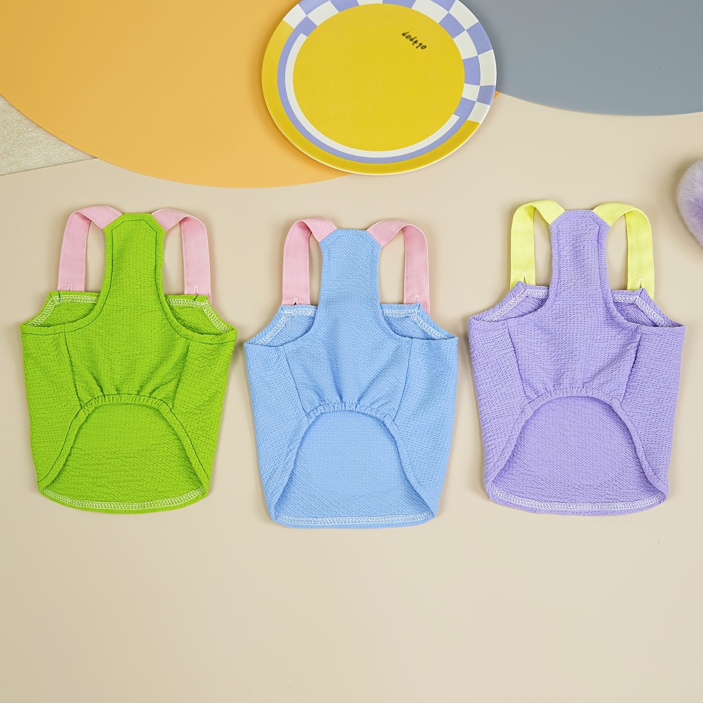 반려동물 옷 - 봄, 여름, 가을용 버튼 잠금 장치가 있는 개 조끼 - 중형, 소형, 미니 및 장난감 품종 - 기계 세척 가능 - 폴리에스테르 구성No.3245