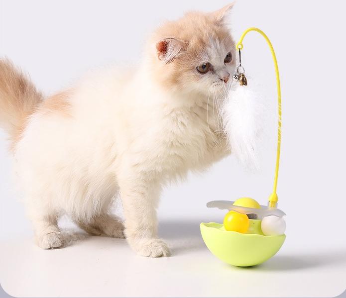 오뚜기 고양이 장난감 셀프하이킹 분해세탁 고양이 놀리기 스틱 깃털 방울 고양이 민트볼 애완용품 도매No.1394