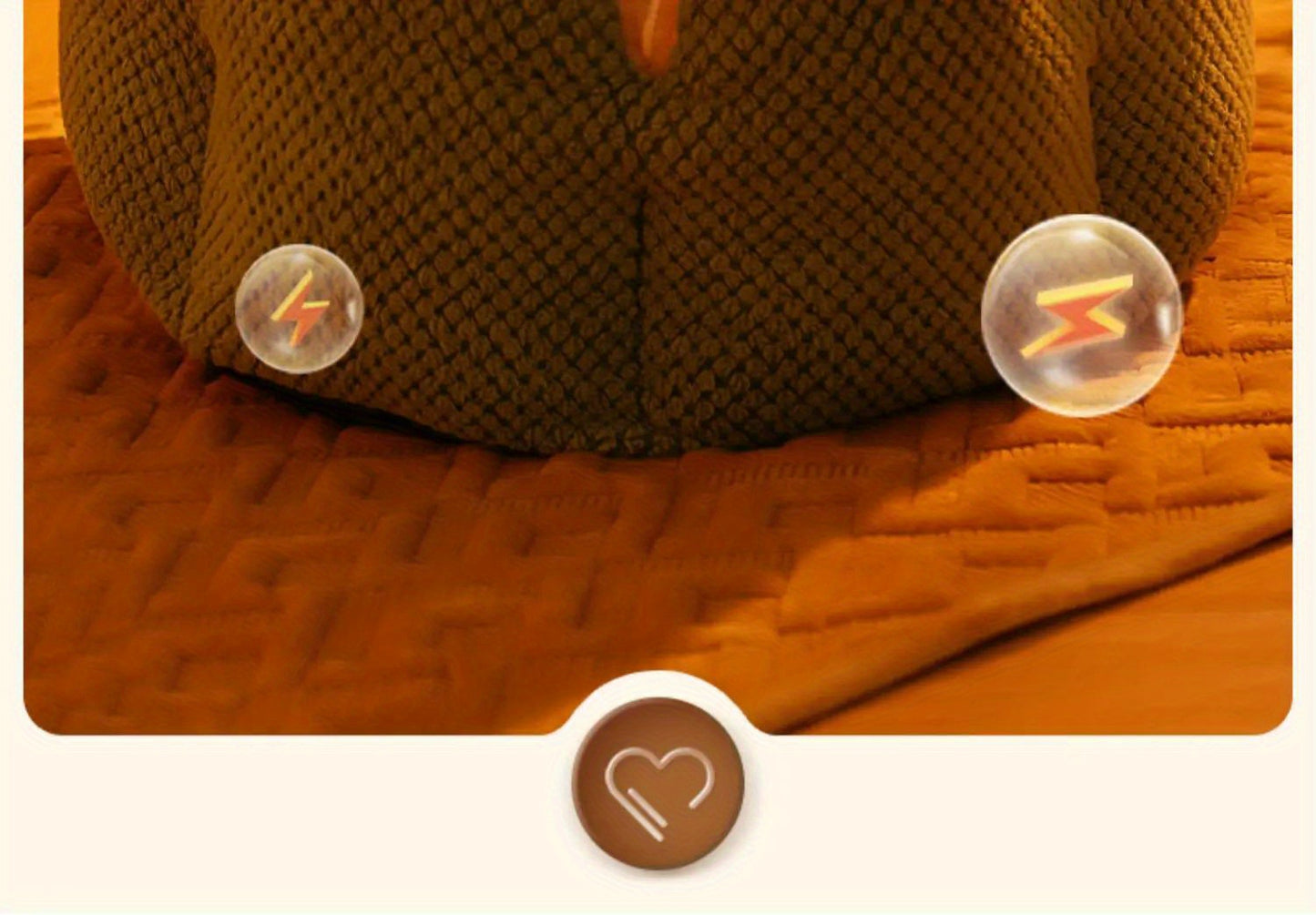 편안한 플러시 꽃잎 모양 고양이 침대 - 부드럽고 따뜻한 둥근 쿠션 매트, 새끼 고양이 & 강아지용, 녹색 니트 질감, 폴리에스테르 충전 - 겨울용 완벽한 편안함, 아늑한 애완동물 쿠션|꽃잎 모양 침대|편안한 애완동물 침대, 고양이용 애완동물 침대No.3135