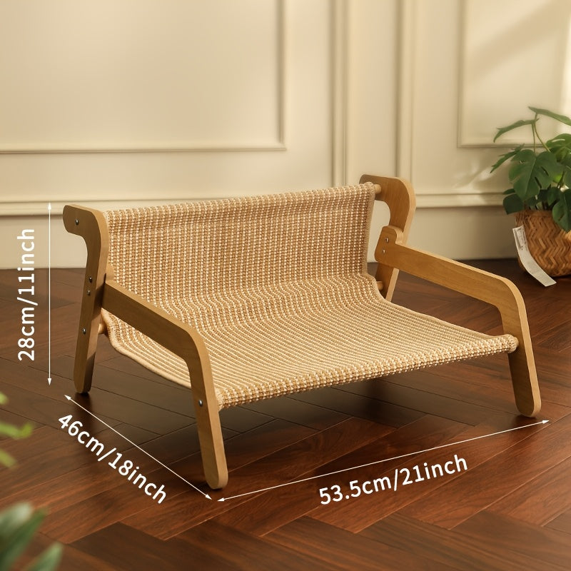1pc Whisker Wonders 대형 시설 고양이 스크래처 하이킹 - 실내 고양이용 미리 조립된 리넨 라운지 의자, 내구성 있는 스크래칭 패드 및 고양이 가구, 대형 고양이에게 이상적인 휴식 공간No.3229
