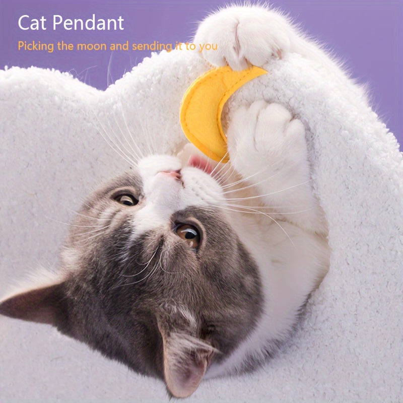 1개의 Whisker Wonders 다층 고양이 나무 타워, 스크래칭 포스트, 클라우드 퍼치, 별 모양 펜던트 및 아늑한 침대 포함 - 내구성 있는 파티클 보드 구조, 고양이를 위한 대화형 놀이터No.3200