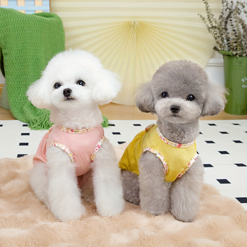 애완동물 의류, 가벼운 및 통기성이 좋은 고양이 및 작은 개(티디, 비숑, 슈나저, 폼페라니안)에게 적합한 봄과 여름용 티셔츠 드레스.No.3260