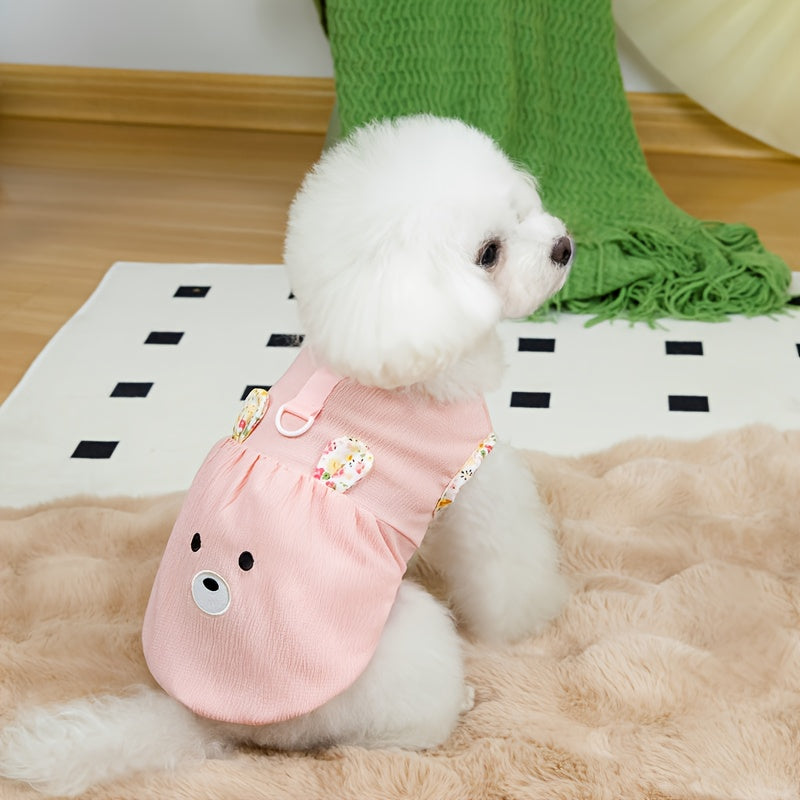 애완동물 의류, 가벼운 및 통기성이 좋은 고양이 및 작은 개(티디, 비숑, 슈나저, 폼페라니안)에게 적합한 봄과 여름용 티셔츠 드레스.No.3260