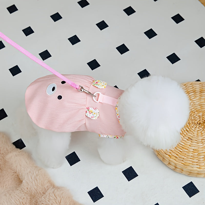 애완동물 의류, 가벼운 및 통기성이 좋은 고양이 및 작은 개(티디, 비숑, 슈나저, 폼페라니안)에게 적합한 봄과 여름용 티셔츠 드레스.No.3260