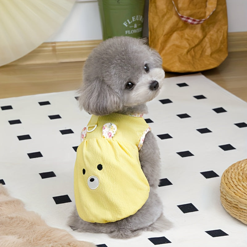 애완동물 의류, 가벼운 및 통기성이 좋은 고양이 및 작은 개(티디, 비숑, 슈나저, 폼페라니안)에게 적합한 봄과 여름용 티셔츠 드레스.No.3260