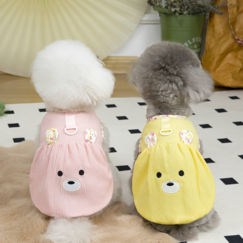 애완동물 의류, 가벼운 및 통기성이 좋은 고양이 및 작은 개(티디, 비숑, 슈나저, 폼페라니안)에게 적합한 봄과 여름용 티셔츠 드레스.No.3260