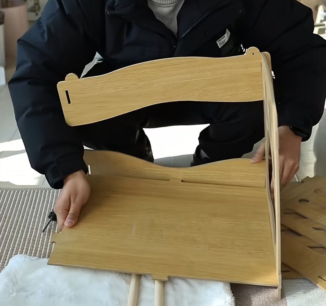 스크래칭 보드 및 포근한 패드로 구성된 2단 고양이 이층 침대 - 공간 절약형, 따뜻하고 편안한 다고양이 가족을 위한 자연 목재 디자인과 발자국 컷아웃, 멀티캣 하우징 | 반밀폐형 침대 | 짠 패드No.3291