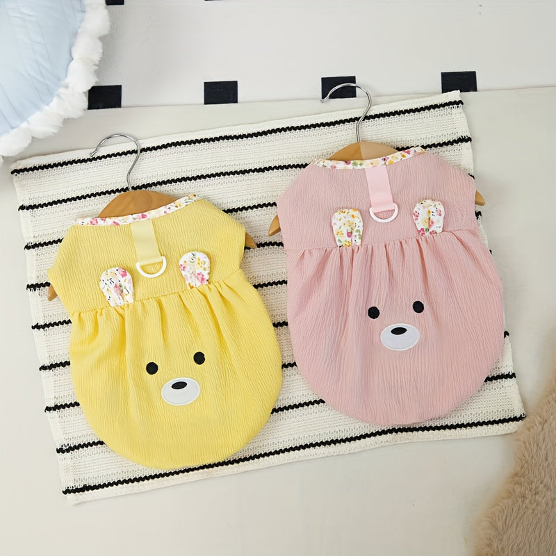 애완동물 의류, 가벼운 및 통기성이 좋은 고양이 및 작은 개(티디, 비숑, 슈나저, 폼페라니안)에게 적합한 봄과 여름용 티셔츠 드레스.No.3260