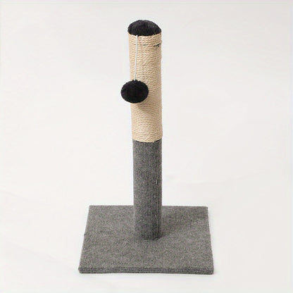 1 Durable Sisal Cat Scratching Board, 상호작용 장난감 볼과 함께 - 조절 가능한 높이, 내마모성, 가루 없는, 가정용 고양이에게 이상적, 전원 공급이 필요하지 않음, 고양이 긁는 패드No.3169