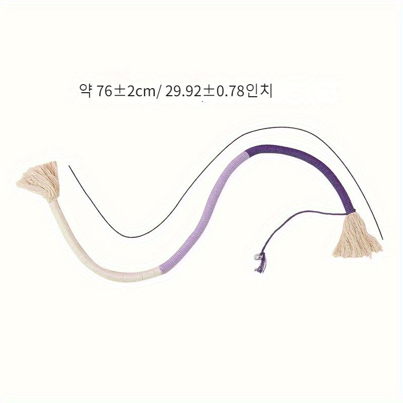 SILICAT 플러시 고양이 장난감, 벨이 달린 내구성 있는 끈 치아 청소 애완 동물 장난감, 배터리가 필요하지 않음, 고양이용 상호 작용 플레이 액세서리No.3320