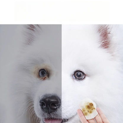 눈대변 및 눈물자국을 제거하기 위한 고양이 및 강아지 애완동물 물티슈, 눈 닦기용 특수 물티슈, 청소용품No.2330