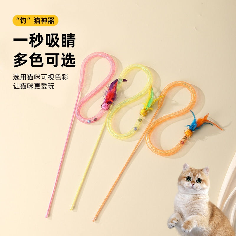 탄력 깃털 고양이 놀리기 스틱No.1589