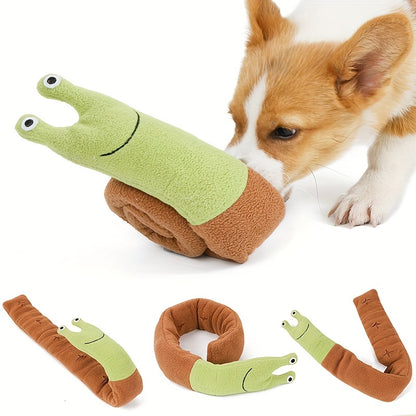 달팽이 모양의 개 삐걱 거리는 장난감, 개 Snuffle 장난감 플러시 퍼즐 개 장난감 치료 분배 Snuffle 개 매트 대화 형 강아지 장난감 느린 피더No.3356