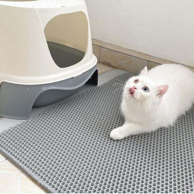 이중층 두꺼운 EVA 고양이 쓰레기 매트, 세탁 가능, 누출 방지, 물 튀김 방지, 고양이 발 매트, 쓰레기 상자, 고양이 용품No.2306