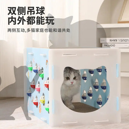터널 고양이 긁는 보드 둥지는 내마모성, 비 흘리기 및 긁힘 방지, 초대형 고양이 자기 즐거움 및 지루함 완화 유물 고양이 장난감입니다.No.1816