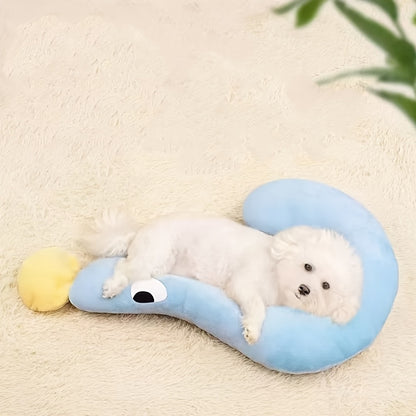귀여운 물음표 애완동물 침대 담요, 부드럽고 세탁기 사용 가능, 아늑한 목베개 디자인, 고양이와 개 모두 사용 가능, 사계절용No.3317
