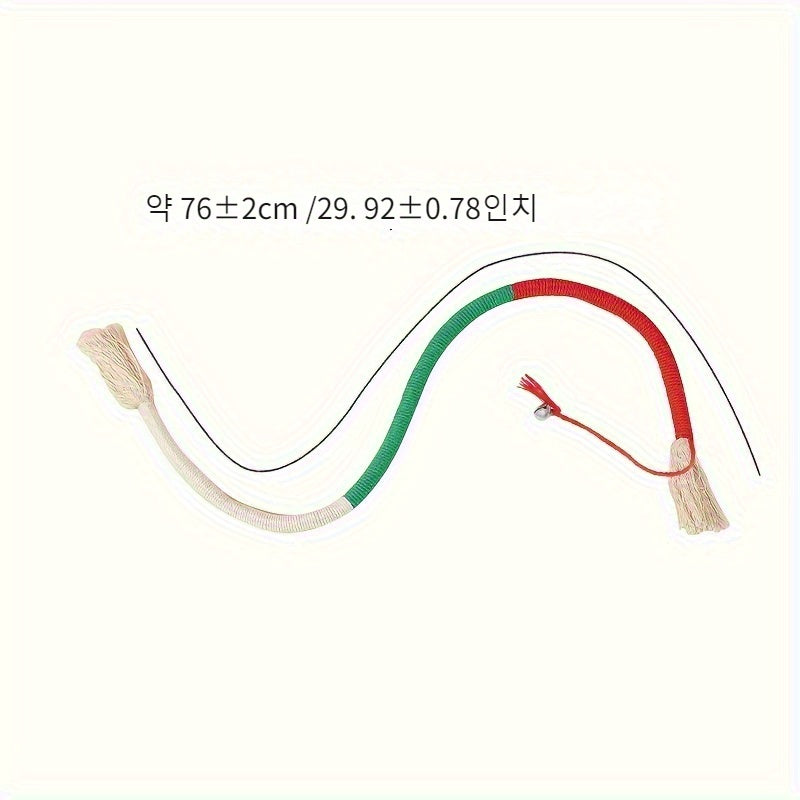 SILICAT 플러시 고양이 장난감, 벨이 달린 내구성 있는 끈 치아 청소 애완 동물 장난감, 배터리가 필요하지 않음, 고양이용 상호 작용 플레이 액세서리No.3320