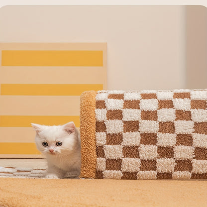 플러시 고양이 터널 침대, 2개의 매달린 고양이 공이 있는 플러시 고양이 터널, 실내용 고양이 플러시 도넛 터널 침대, 부드럽고 푹신한 고양이 은신처, 새끼 고양이용 펫 침대No.3225