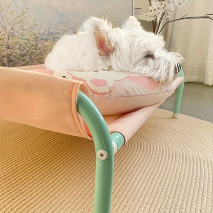 네 сез온 유니버설 애완 동물 침대 - 봄과 여름 따뜻한 패드, 분리 및 세탁 가능, 습도 방지, 고정된 고양이와 개 침대, 통기성 캔디 색상, 귀여운 스타일, 애완 동물 30kg 이하에 적합No.3280