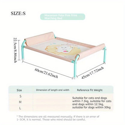 네 сез온 유니버설 애완 동물 침대 - 봄과 여름 따뜻한 패드, 분리 및 세탁 가능, 습도 방지, 고정된 고양이와 개 침대, 통기성 캔디 색상, 귀여운 스타일, 애완 동물 30kg 이하에 적합No.3280