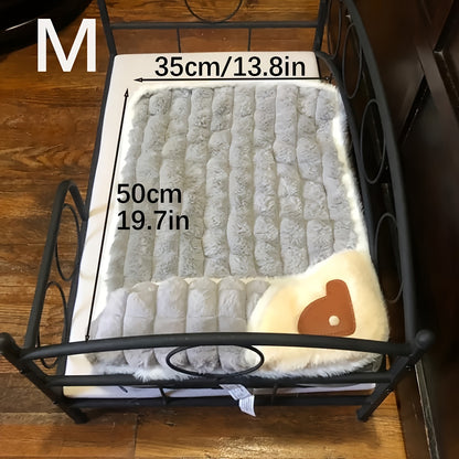 개 침대 애완 동물 침대 목 베개 및 미끄럼 방지 바닥이 있는 부드러운 플러시 개 매트, 대형, 중형 및 소형견에 적합No.3315