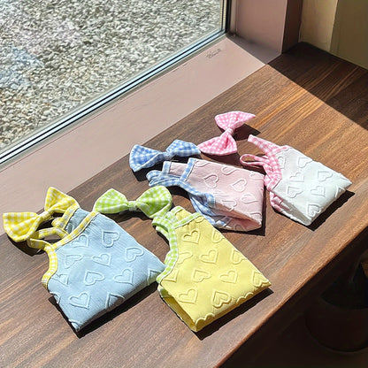 반려견용 조끼 하네스, 리본 장식, 여름철 반려동물용 통기성 의류No.3274