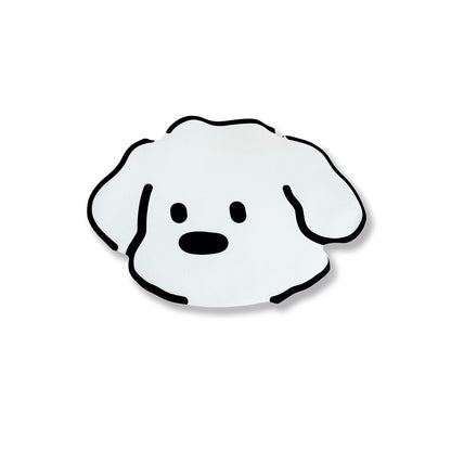 귀여운 귀여운 개 패턴 다이아몬드 흙 애완 동물 급식 매트, 흡수성 미끄럼 방지 애완 동물 식사 패드, 음식 및 물 그릇, 개용No.3107