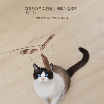 대나무 잠자리 고탄력 고양이 놀리기 스틱 도매 고양이 고양이 장난감 셀프 하이 아티팩트 애완동물 용품No.1840