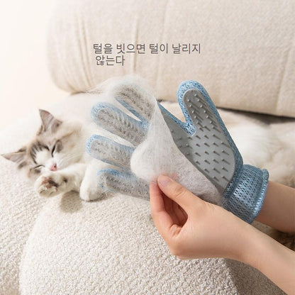 쓰다듬는 고양이 장갑 고양이 제모 애완 동물 제모 브러쉬 개 목욕 마사지 빗 실리콘 제모No.1449