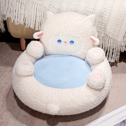 현대적인 애완동물 futon 침대 - 스타일리시한 홈 데코 액센트가 있는 플러시 정형외과 개 및 고양이 침대, 공간 절약형 라운드 디자인, 폴리에스터 섬유 충전, 애완동물에 편안함, 스타일리시한 홈 액세서리 | 현대적인 애완동물 침대 | 스타일리시한 홈 데코, 고양이 침대No.3294