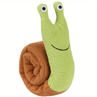 달팽이 모양의 개 삐걱 거리는 장난감, 개 Snuffle 장난감 플러시 퍼즐 개 장난감 치료 분배 Snuffle 개 매트 대화 형 강아지 장난감 느린 피더No.3356