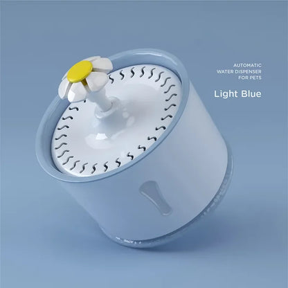 반려동물 고양이 디스펜서 음수 분수 활성탄 필터 LED 자동 공급기 용기 USB 인터페이스No.1567