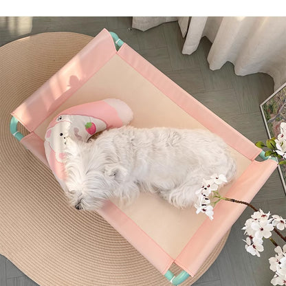 네 сез온 유니버설 애완 동물 침대 - 봄과 여름 따뜻한 패드, 분리 및 세탁 가능, 습도 방지, 고정된 고양이와 개 침대, 통기성 캔디 색상, 귀여운 스타일, 애완 동물 30kg 이하에 적합No.3280