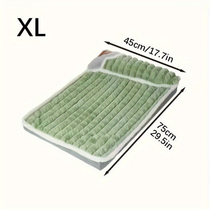 개 침대 애완 동물 침대 목 베개 및 미끄럼 방지 바닥이 있는 부드러운 플러시 개 매트, 대형, 중형 및 소형견에 적합No.3315