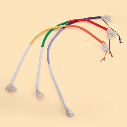SILICAT 플러시 고양이 장난감, 벨이 달린 내구성 있는 끈 치아 청소 애완 동물 장난감, 배터리가 필요하지 않음, 고양이용 상호 작용 플레이 액세서리No.3320