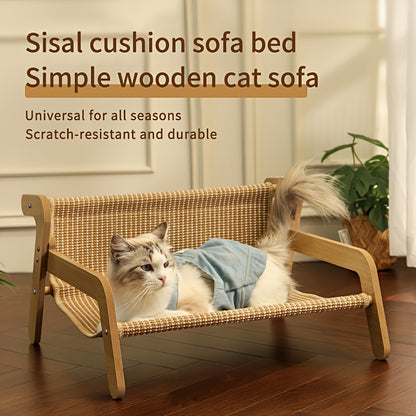 1pc Whisker Wonders 대형 시설 고양이 스크래처 하이킹 - 실내 고양이용 미리 조립된 리넨 라운지 의자, 내구성 있는 스크래칭 패드 및 고양이 가구, 대형 고양이에게 이상적인 휴식 공간No.3229