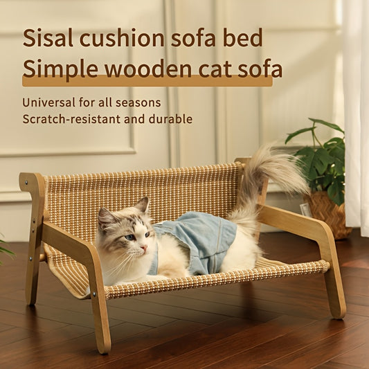 1pc Whisker Wonders 대형 시설 고양이 스크래처 하이킹 - 실내 고양이용 미리 조립된 리넨 라운지 의자, 내구성 있는 스크래칭 패드 및 고양이 가구, 대형 고양이에게 이상적인 휴식 공간No.3229