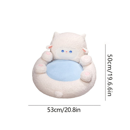 현대적인 애완동물 futon 침대 - 스타일리시한 홈 데코 액센트가 있는 플러시 정형외과 개 및 고양이 침대, 공간 절약형 라운드 디자인, 폴리에스터 섬유 충전, 애완동물에 편안함, 스타일리시한 홈 액세서리 | 현대적인 애완동물 침대 | 스타일리시한 홈 데코, 고양이 침대No.3294