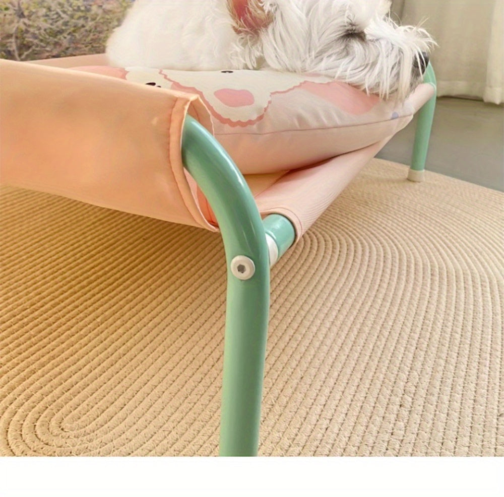 네 сез온 유니버설 애완 동물 침대 - 봄과 여름 따뜻한 패드, 분리 및 세탁 가능, 습도 방지, 고정된 고양이와 개 침대, 통기성 캔디 색상, 귀여운 스타일, 애완 동물 30kg 이하에 적합No.3280