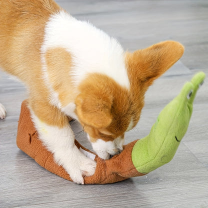 달팽이 모양의 개 삐걱 거리는 장난감, 개 Snuffle 장난감 플러시 퍼즐 개 장난감 치료 분배 Snuffle 개 매트 대화 형 강아지 장난감 느린 피더No.3356