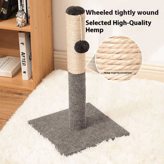 1 Durable Sisal Cat Scratching Board, 상호작용 장난감 볼과 함께 - 조절 가능한 높이, 내마모성, 가루 없는, 가정용 고양이에게 이상적, 전원 공급이 필요하지 않음, 고양이 긁는 패드No.3169
