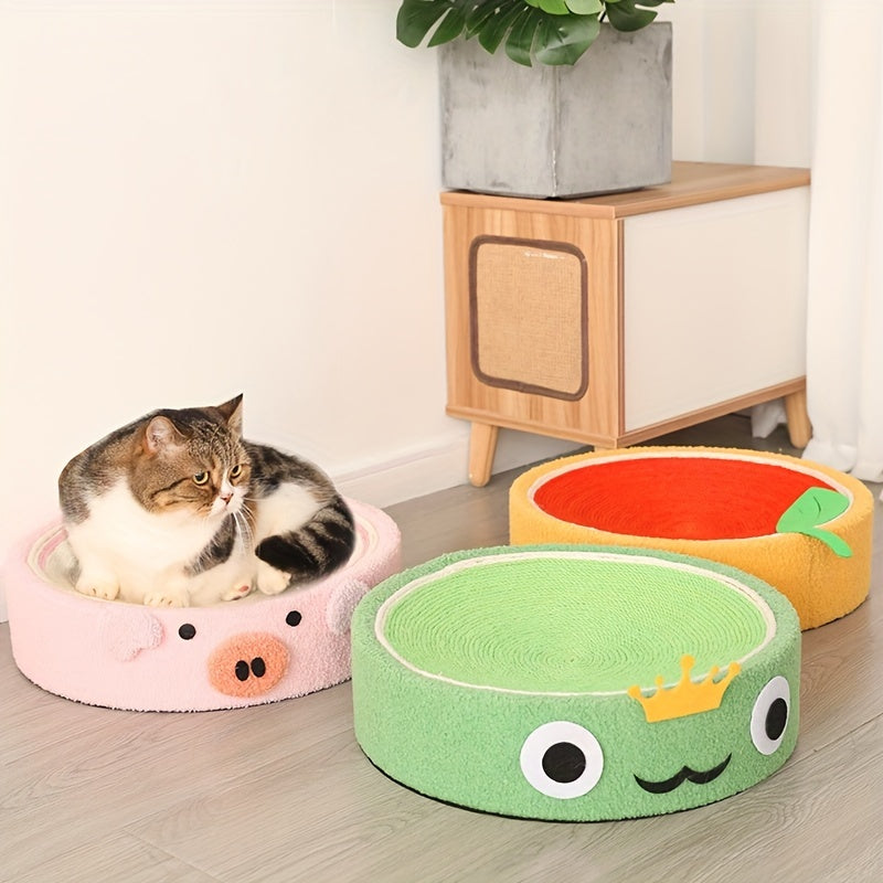 고양이 긁는 패드 스크래치 그릇 대화 형 놀이 장난감 고양이 발톱 보드 클로 그라인더 라운드 갈기 발톱 가구 보호 새끼 고양이 키티를위한 고양이 Scratcher 패드No.3177