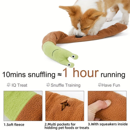 달팽이 모양의 개 삐걱 거리는 장난감, 개 Snuffle 장난감 플러시 퍼즐 개 장난감 치료 분배 Snuffle 개 매트 대화 형 강아지 장난감 느린 피더No.3356