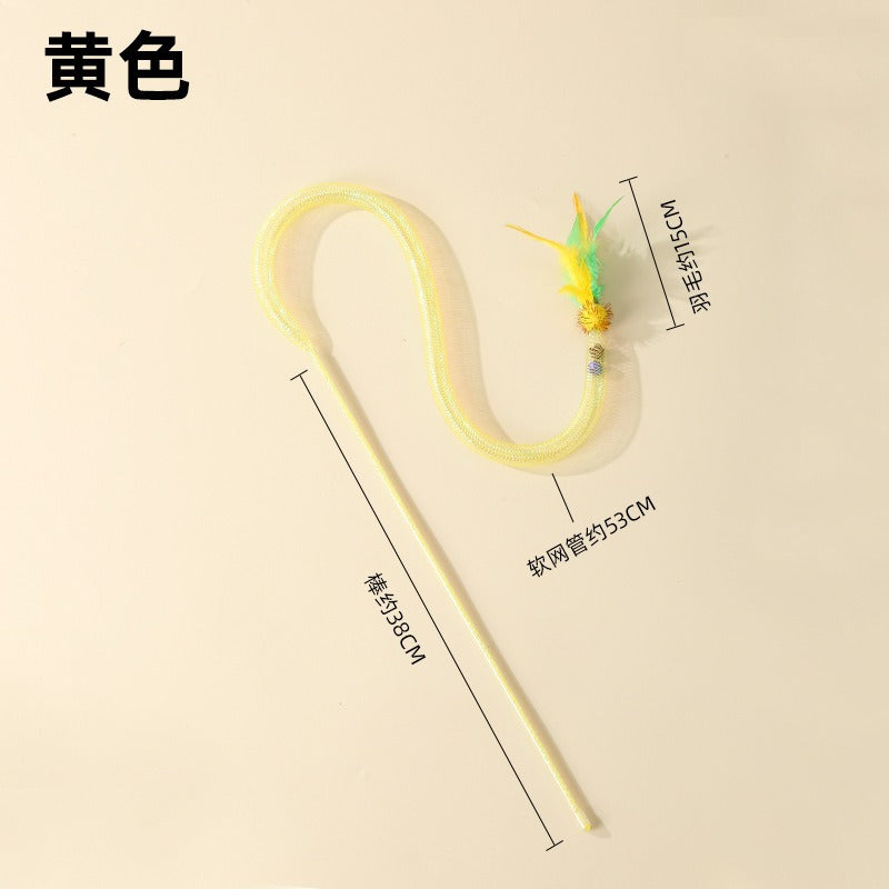 탄력 깃털 고양이 놀리기 스틱No.1589