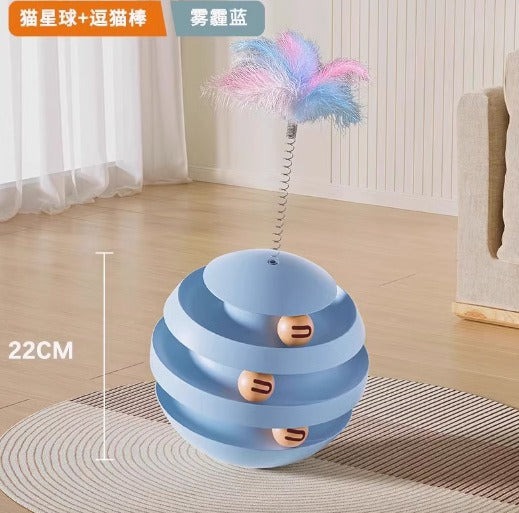 고양이 공 고양이 장난감 고양이 발톱 고양이 회전 텀블러 고양이 턴테이블 자체적으로 유쾌한 유물 내마모성 고양이 용품No.1808